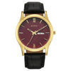 Titan Brown Dial Black Leather Strap Analog with Day Date Watch for Men