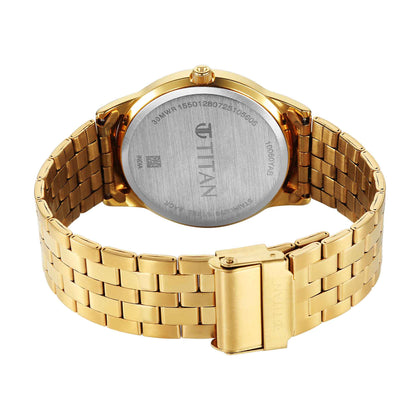 Titan Karishma Green Dial Golden Metal Strap Analog with Date Watch for Men