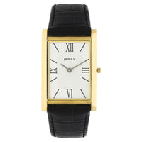 Titan Nebula Ultraslim 18k Gold Analog Leather Strap Watch for Men 1043DL12