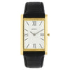 Titan Nebula Ultraslim 18k Gold Analog Leather Strap Watch for Men 1043DL12