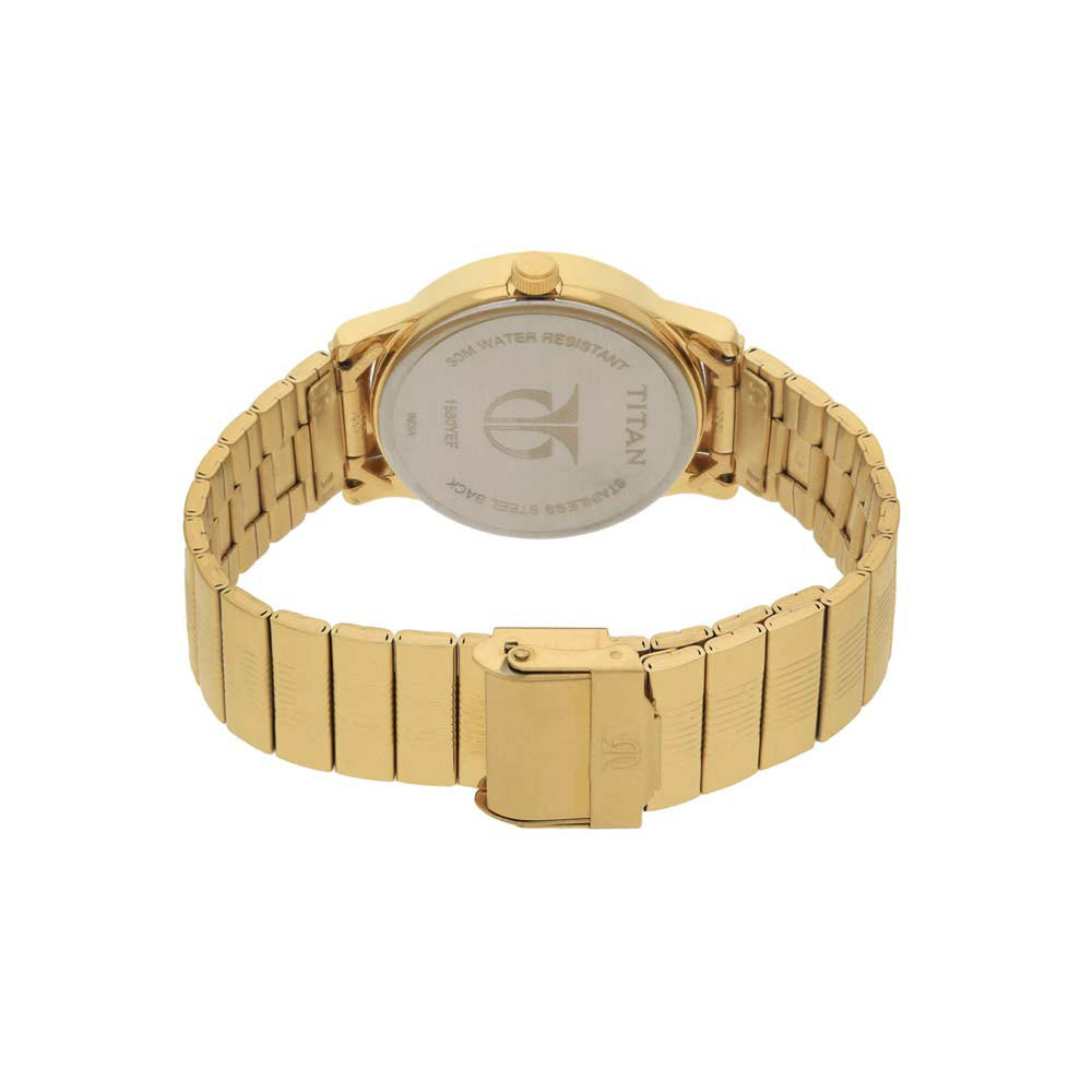 Titan Silver Dial Analog with Day and Date Stainless Steel Strap watch for Men