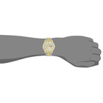 Titan Quartz Analog with Day and Date Champagne Dial Stainless Steel Strap Watch for Men