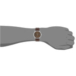 Titan Quartz Analog with Date Brown Dial Leather Strap Watch for Men