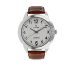 Titan Quartz Analog White Dial Leather Strap Watch for Men