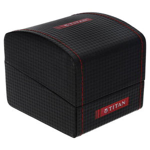 Titan Quartz Analog Black Dial Metal Strap Watch for Men