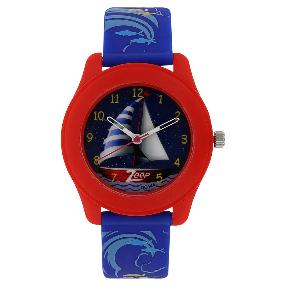 Zoop By Titan Quartz Analog Blue Dial PU Strap Watch for Kids
