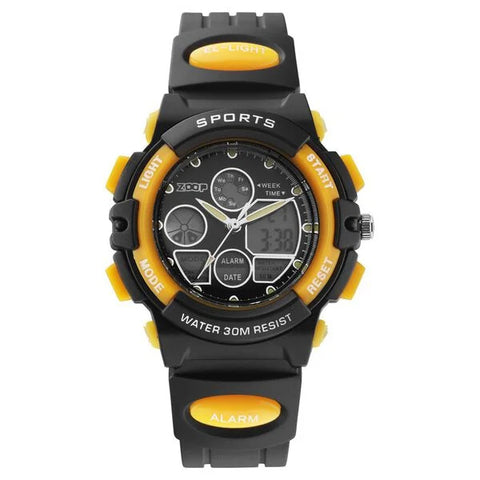 Zoop Quartz Analog Digital Black Dial Black Plastic Strap Watch for Kids