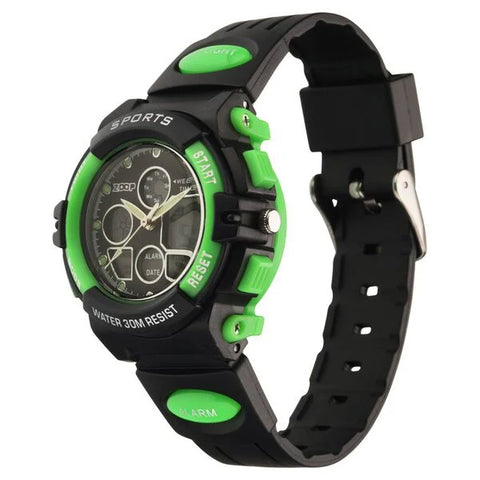 Zoop Quartz Analog Digital Black Dial Black Plastic Strap Watch for Kids