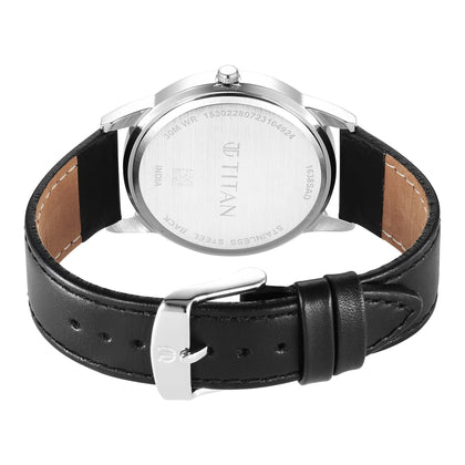 Titan Karishma Zing Strap Material Leather Dial Colour Black 1638SL02