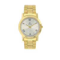 Titan Quartz Analog Silver Dial Stainless Steel Strap Watch for Men