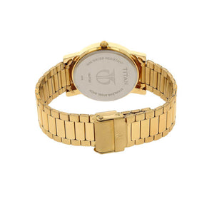 Titan Quartz Analog Silver Dial Stainless Steel Strap Watch for Men