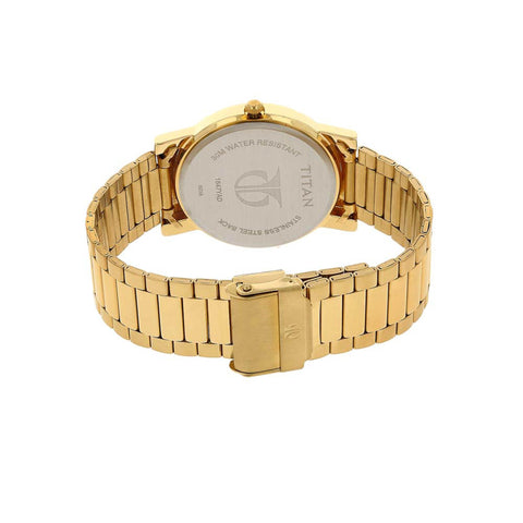 Titan Quartz Analog Silver Dial Stainless Steel Strap Watch for Men