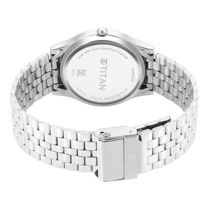 Titan Karishma Zing Quartz Analog Green Dial Stainless Steel Strap Watch for Men