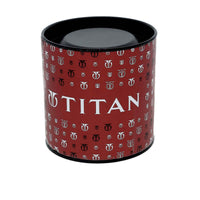 Titan Quartz Analog Champagne Dial Stainless Steel Strap Watch for Men