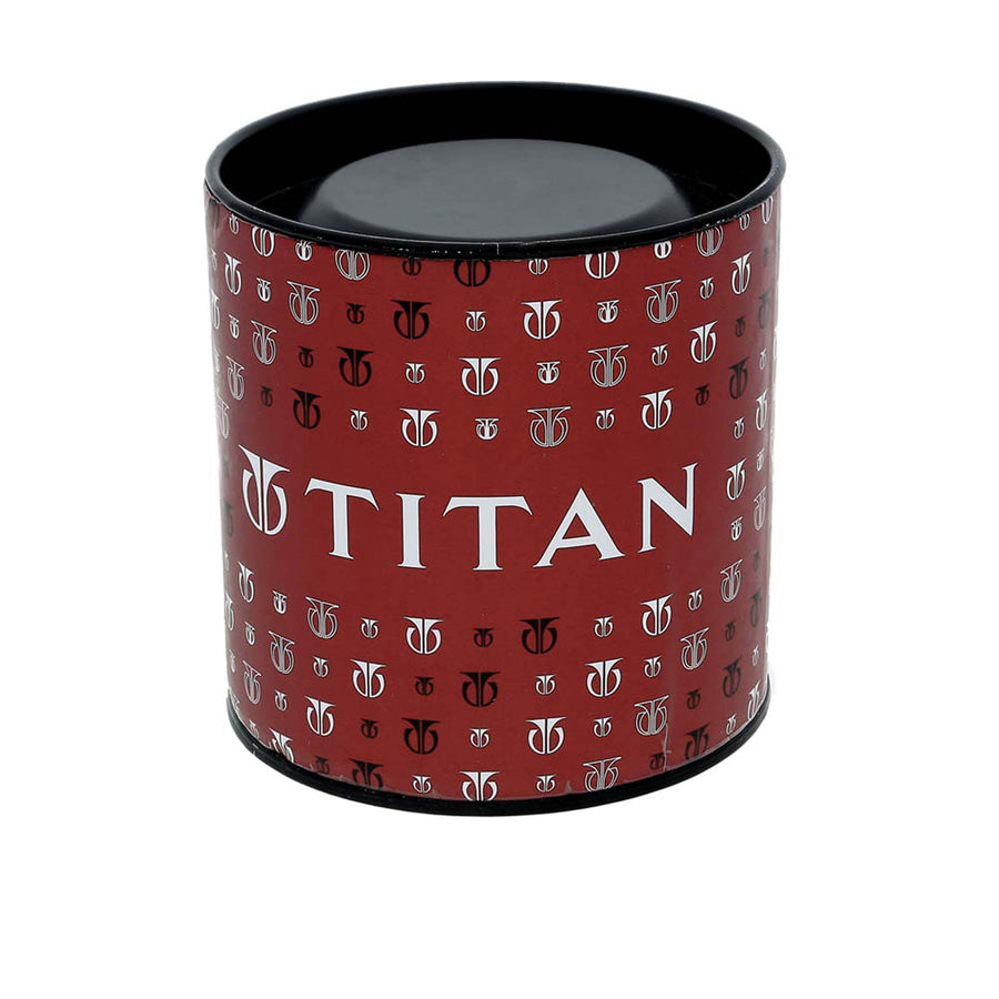 Titan Quartz Analog Champagne Dial Stainless Steel Strap Watch for Men