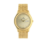 Titan Champagne Dial Analog with Day and Date watch for Men