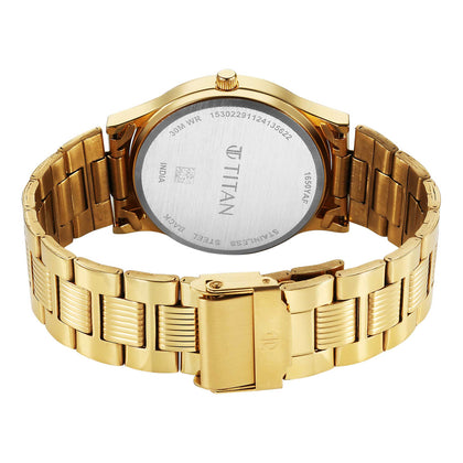 Titan Silver White Dial analogue Watch for Men