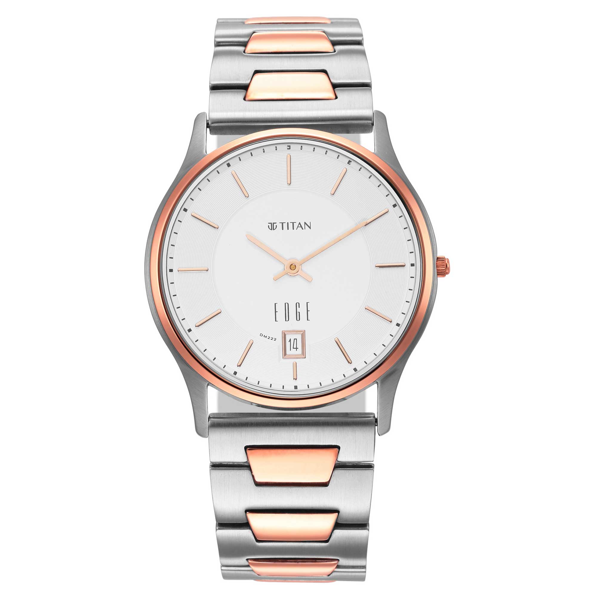 Edge Metal Silver Dial Leather Strap Watch 1683KM01