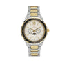 Titan Fashion White Dial Two Toned Stainless Steel Strap Multifunction Quartz Watch for Men