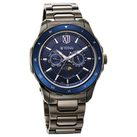 Titan Regalia Blue Dial Grey Metal Strap Multifunction Watch for Men