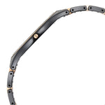 Titan Edge Ceramic Quartz in Midnight Gold with Diamonds and Black Dial Watch for Men