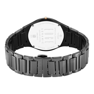 Titan Edge Strap Material Solid Ceramic Dial Colour Black 1696NC12