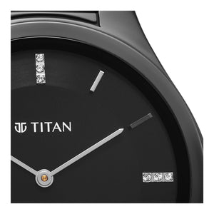Titan Edge Strap Material Solid Ceramic Dial Colour Black 1696NC12