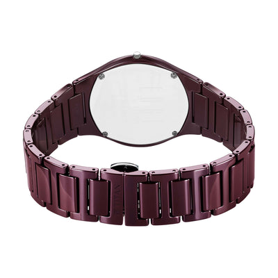 Titan Wine Ceramic Quartz Analog Maroon Dial Ceramic Strap Watch For Men (1696QC19)