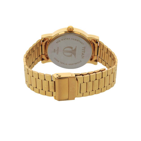 Titan Quartz Analog with Date Silver Dial Stainless Steel Strap Watch for Men