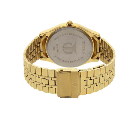 Titan Champagne Dial Analog Watch for Men 1713YM03