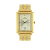 Titan Quartz Analog with Date Champagne Dial Golden Stainless Steel Strap Rectangular Shaped Watch For Men
