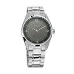 Titan Men's Eleganza Lumina Blue: Luminous Dial Watch with Sophisticated Link Metal Strap