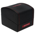 Titan Men's Eleganza Lumina Blue: Luminous Dial Watch with Sophisticated Link Metal Strap