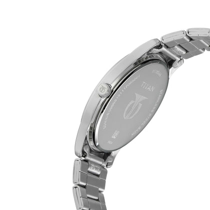 Titan Workwear White Dial Analog with Date Stainless Steel Strap watch for Men