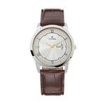 Titan Quartz Analog with Day and Date Silver Dial Leather Strap Watch for Men