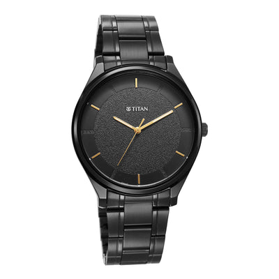 Titan Quartz Alog Silver Dial Watch for Men (1802NM01)