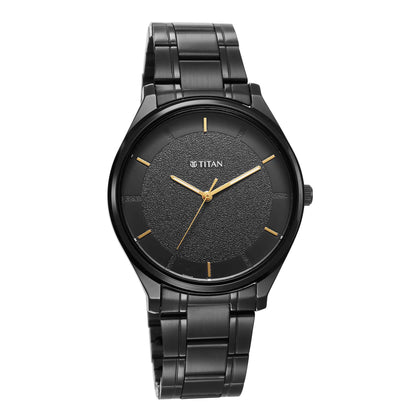 Titan Quartz Alog Silver Dial Watch for Men (1802NM01)