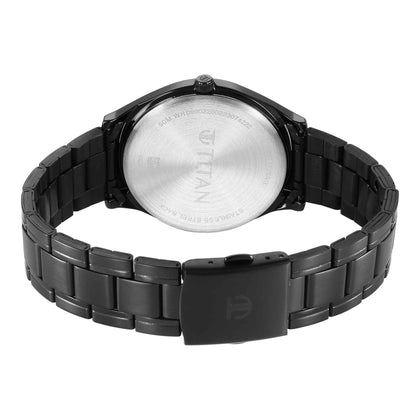 Titan Quartz Alog Silver Dial Watch for Men (1802NM01)