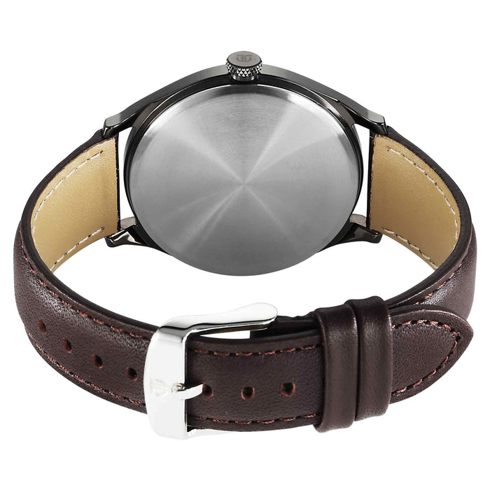 Titan Neo Economy IV Strap Material Leather Dial Colour Brown 1802QL02