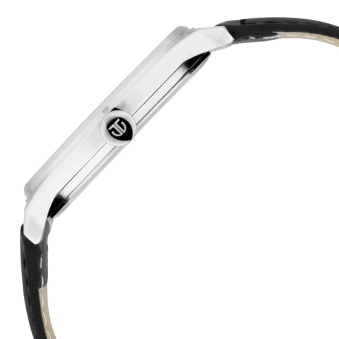 Titan Men's Minimalist Zen Watch: Sleek Leather Strap with Contrast Hands