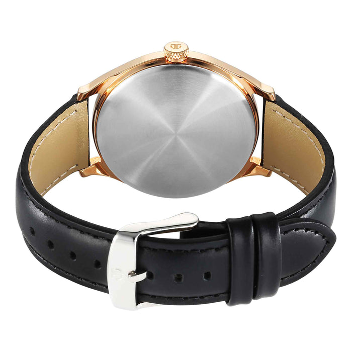 Titan Neo Economy Quartz Alog with Date Silver Dial Black Leather Strap Watch For Men