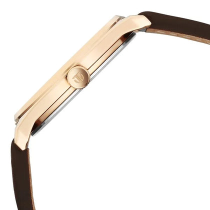 Titan Neo Economy V Brown Round Dial Leather Strap Watch For Men