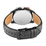 Titan Octane Quartz Multifunction Black Dial With Black Leather Strap Watch For Men