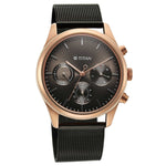 Titan Noir Anthracite Dial Analog Stainless Steel Strap Watch for Men