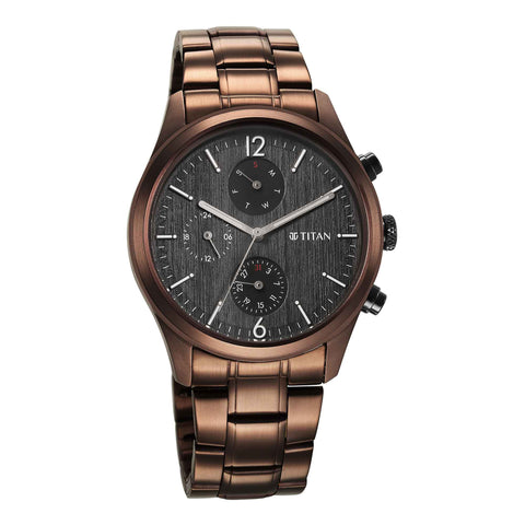 Titan Neo SplashBlack Dial Multi Stainless Steel Strap watch for Men