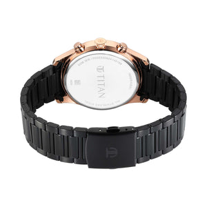 Titan Men Stainless Steel Round Shape Watches(1805KM12)