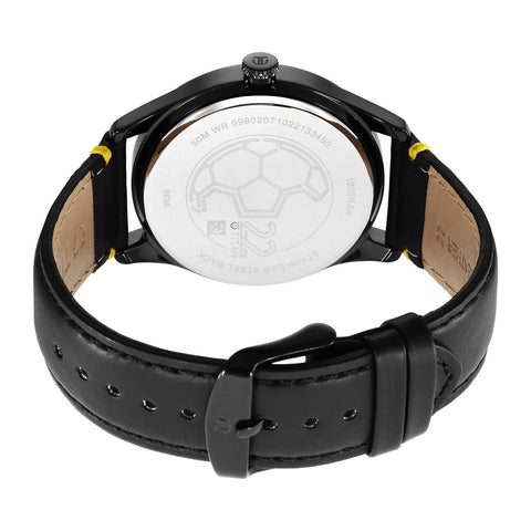 Titan Soccer Quartz Analog Green Dial Leather Strap Unisex Watch