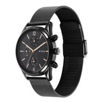 Titan Neo Black & Gold Quartz Analog with Day and Date Black Dial Stainless Steel Strap Watch for Men