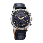 Titan Regalia Opulent Quartz Analog with Day and Date Blue Dial Blue Leather Strap Watch for Men