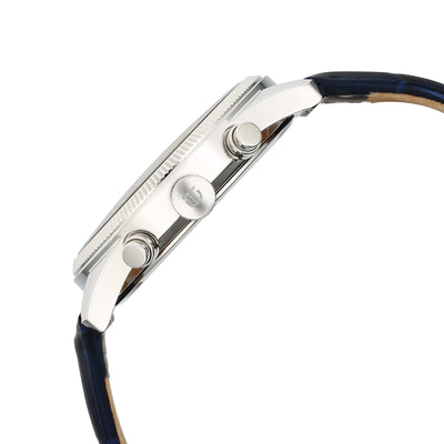 Titan Regalia Opulent Quartz Analog with Day and Date Blue Dial Blue Leather Strap Watch for Men